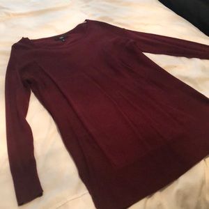Wine colored tunic sweater